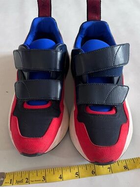 Stella McCartney Red Black and Blue Velcro Sneakers